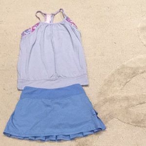 Ivivva girls skirt and top set